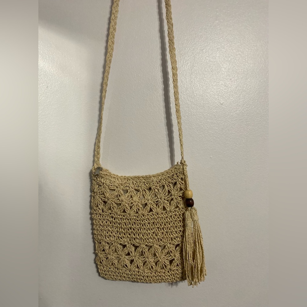Tan Little Beach Crossbody Bag